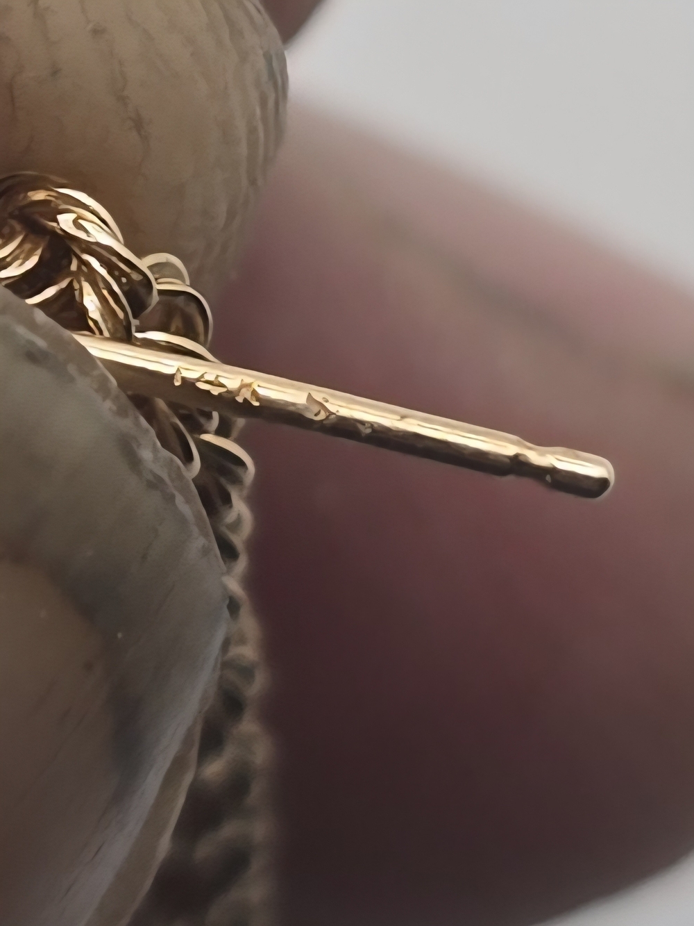 14k Gold Chain Wrap Around Earrings - Picture 2 of 6